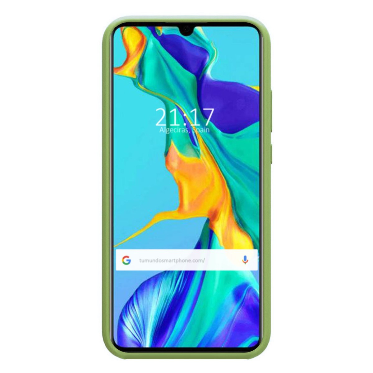 Funda Silicona Líquida Ultra Suave para Huawei P30 color Verde