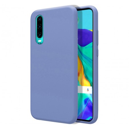 Funda Silicona Líquida Ultra Suave para Huawei P30 color Azul Celeste
