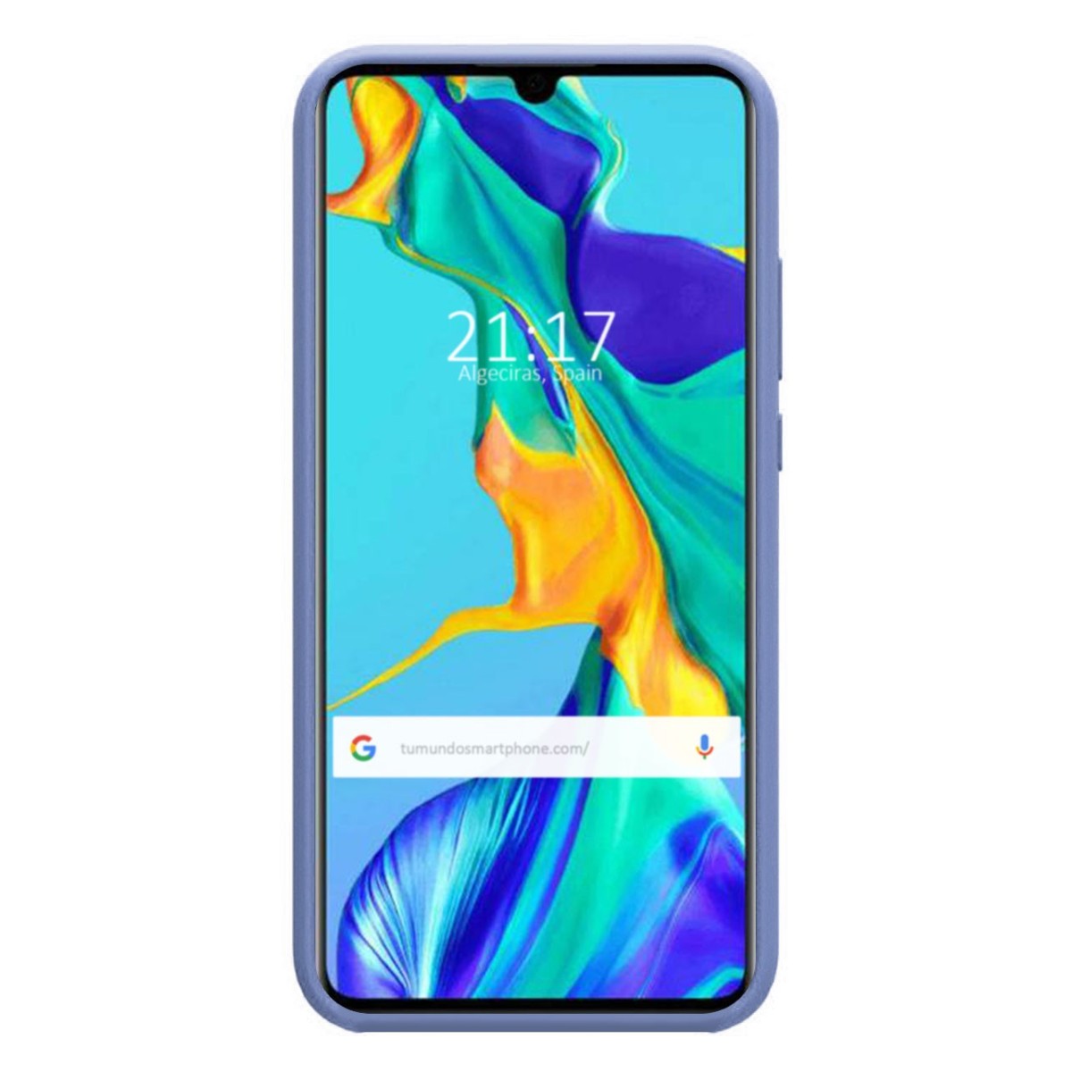 Funda Silicona Líquida Ultra Suave para Huawei P30 color Azul Celeste