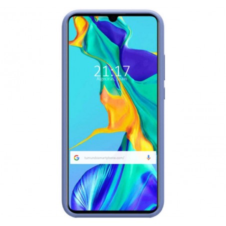 Funda Silicona Líquida Ultra Suave para Huawei P30 color Azul Celeste