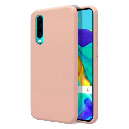Funda Silicona Líquida Ultra Suave para Huawei P30 color Rosa