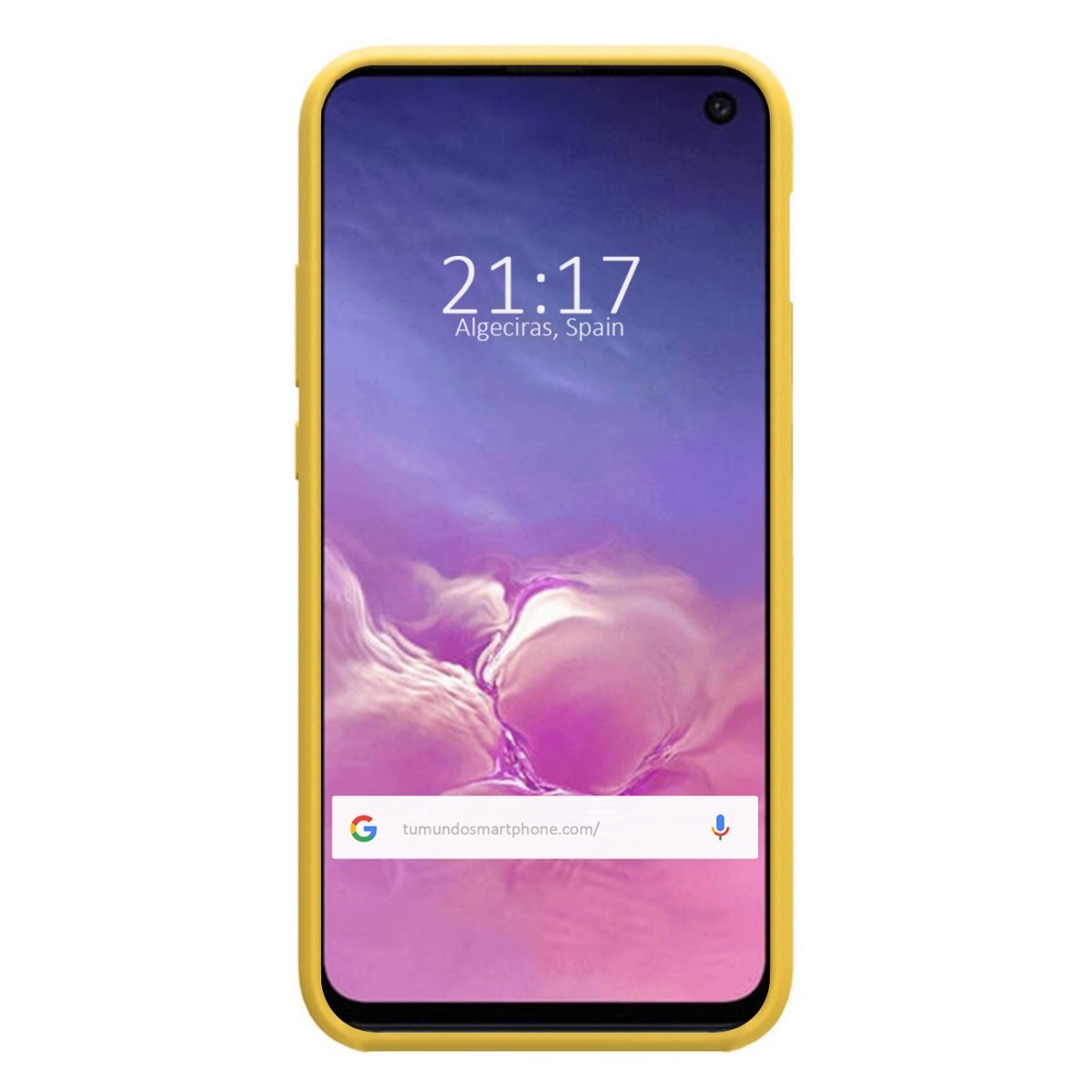 Funda Silicona Líquida Ultra Suave para Samsung Galaxy S10e color Amarilla