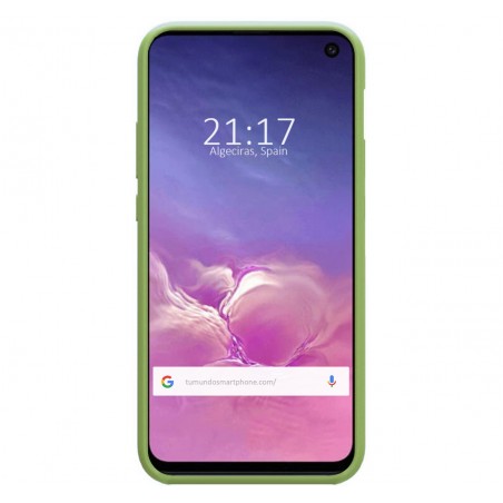 Funda Silicona Líquida Ultra Suave para Samsung Galaxy S10e color Verde