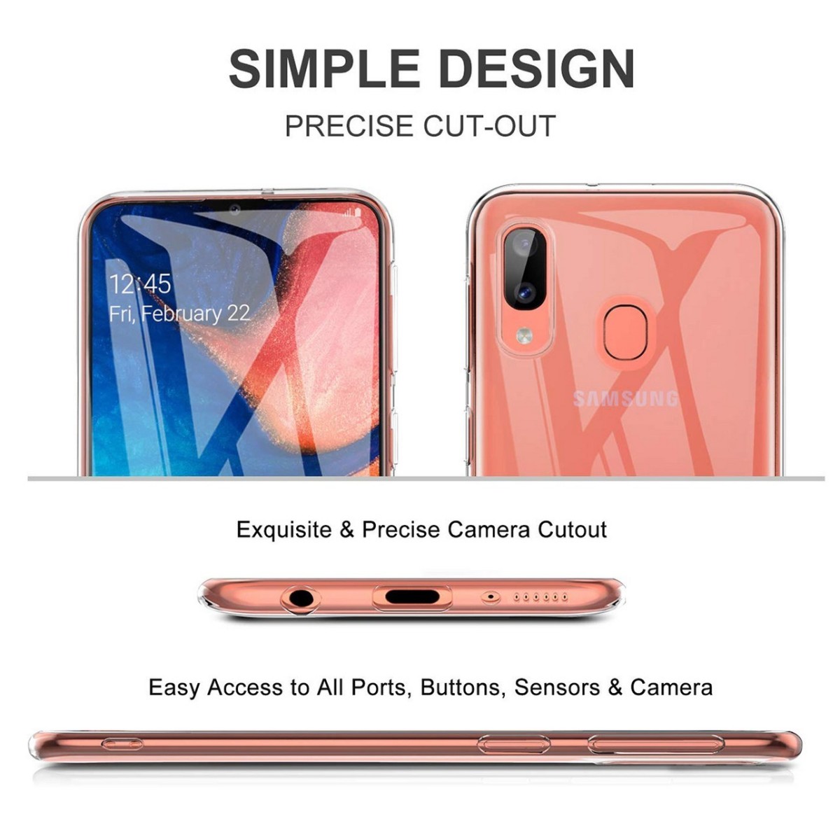 Funda Gel Tpu Fina Ultra-Thin 0,5mm Transparente para Samsung Galaxy A20e 5.8