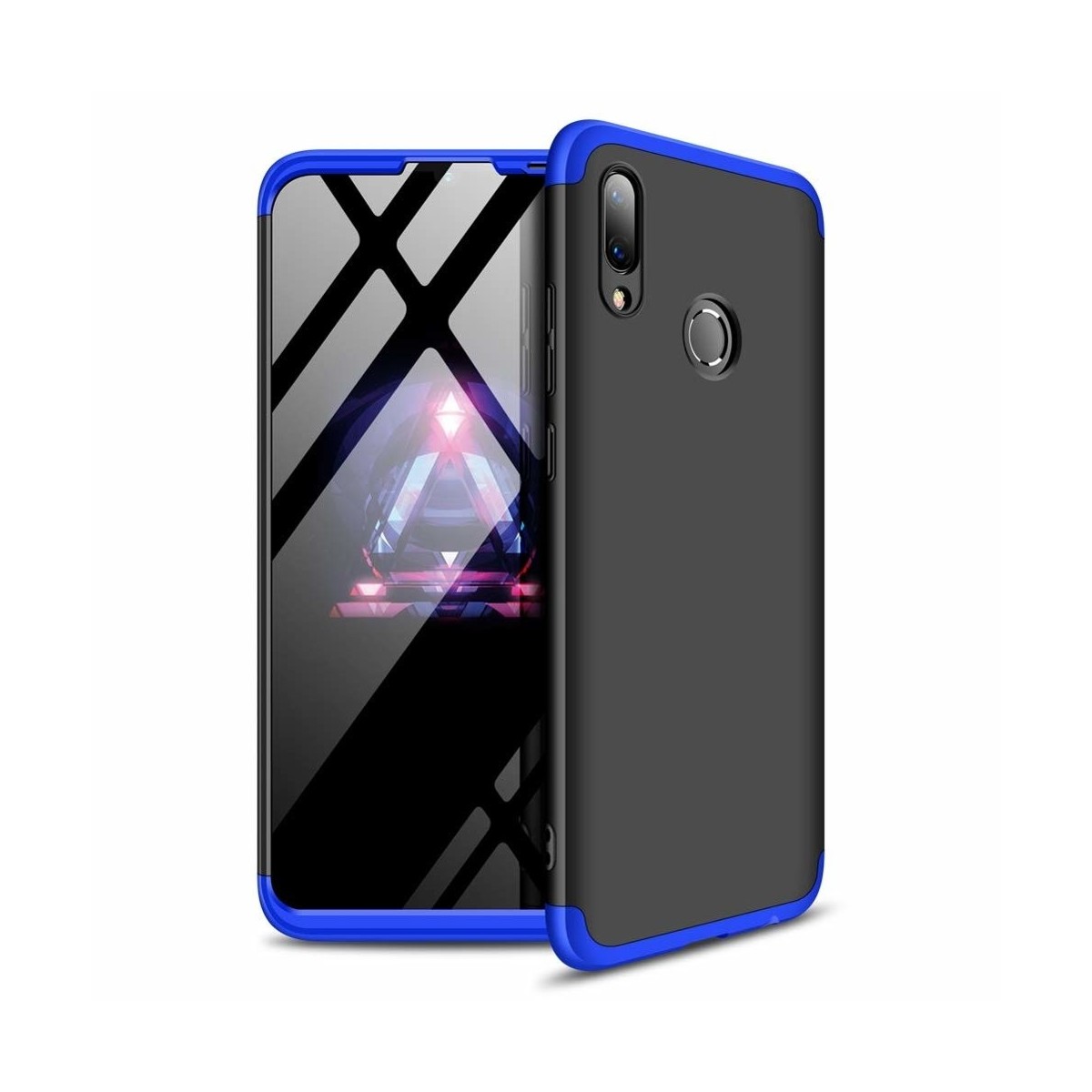 Funda Carcasa GKK 360 para Huawei Y7 2019 Color Negra / Azul