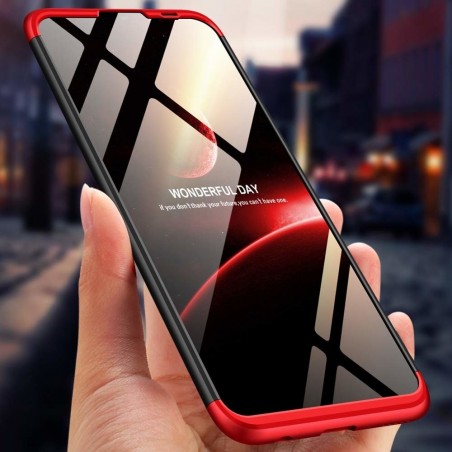 Funda Carcasa GKK 360 para Huawei Y7 2019 Color Negra / Roja