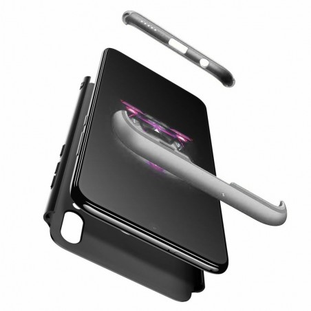 Funda Carcasa GKK 360 para Huawei Y7 2019 Color Negra / Plata