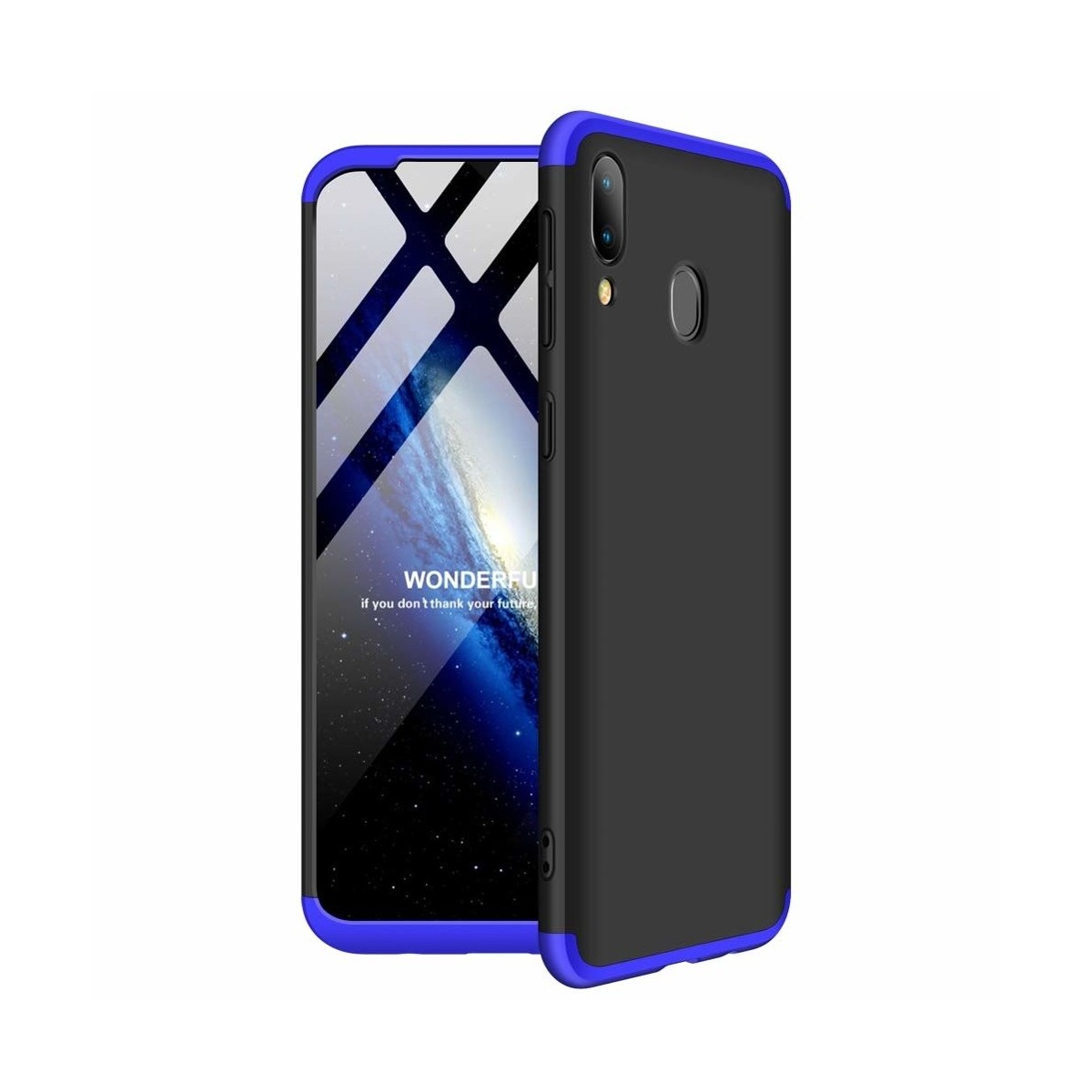 Funda Carcasa GKK 360 para Samsung Galaxy M20 Color Negra / Azul