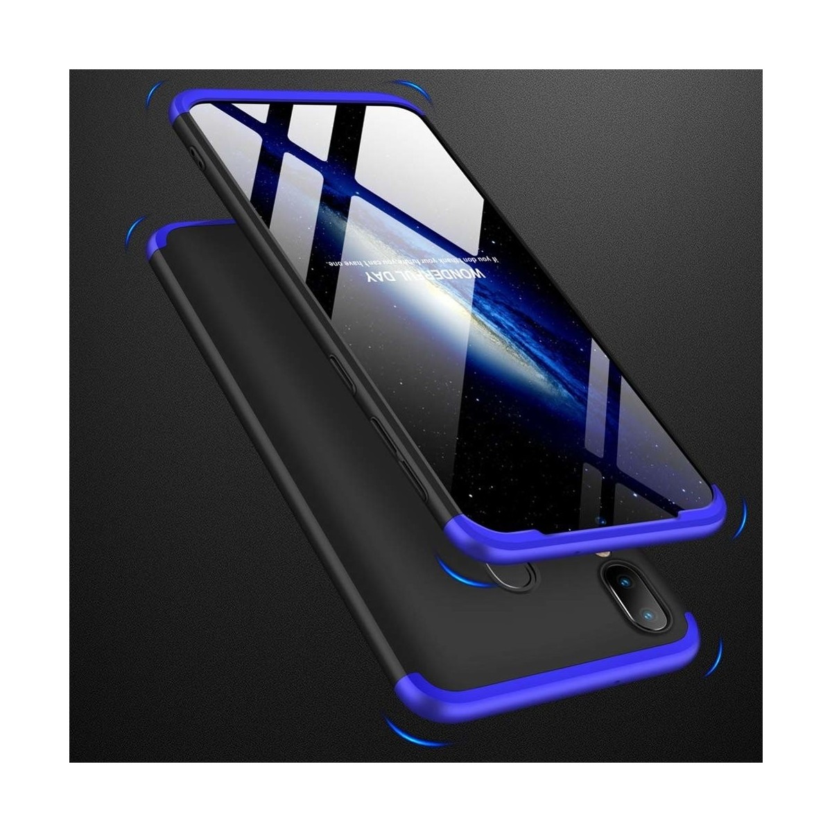 Funda Carcasa GKK 360 para Samsung Galaxy M20 Color Negra / Azul