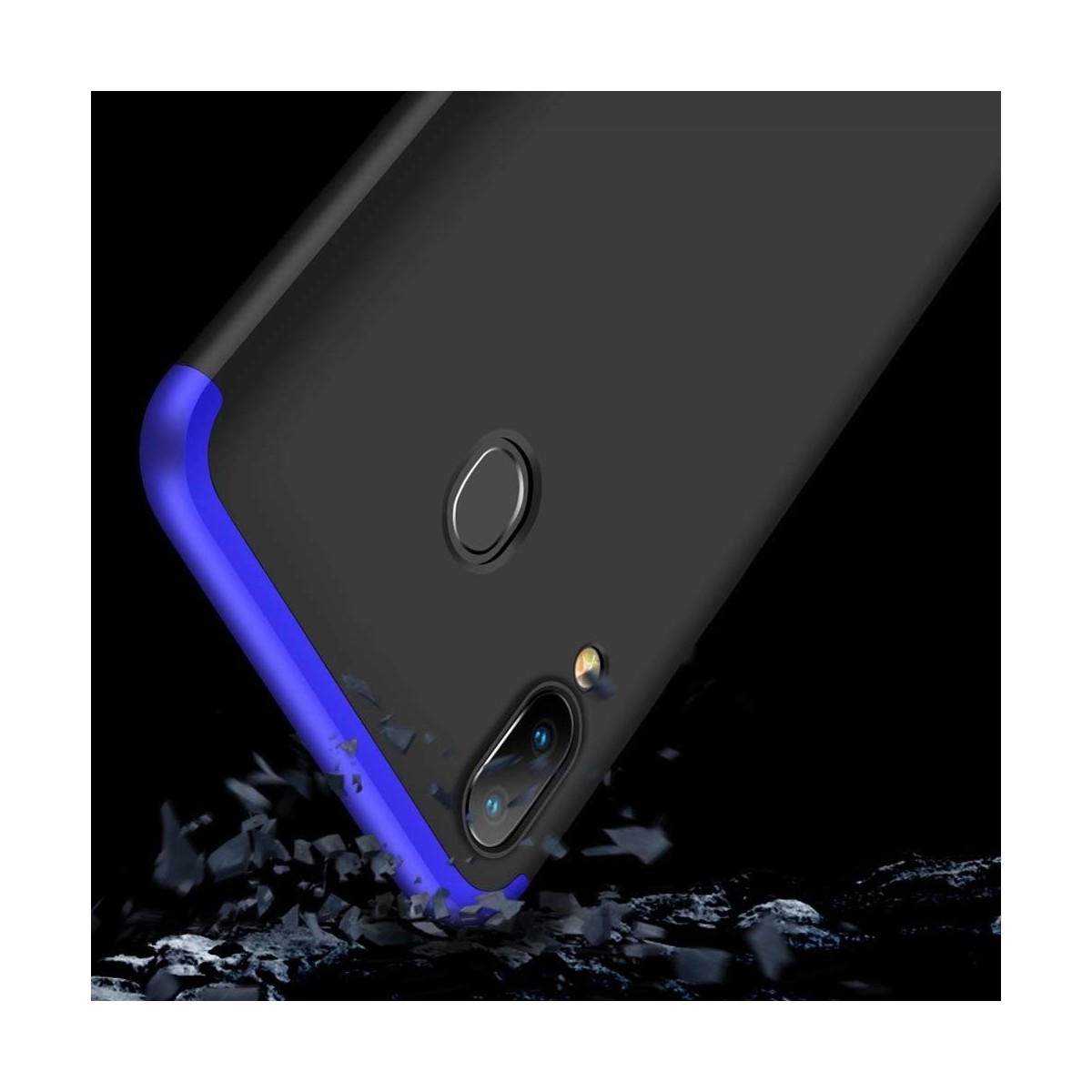 Funda Carcasa GKK 360 para Samsung Galaxy M20 Color Negra / Azul