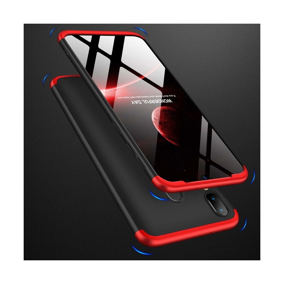 Funda Carcasa GKK 360 para Samsung Galaxy M20 Color Negra / Roja
