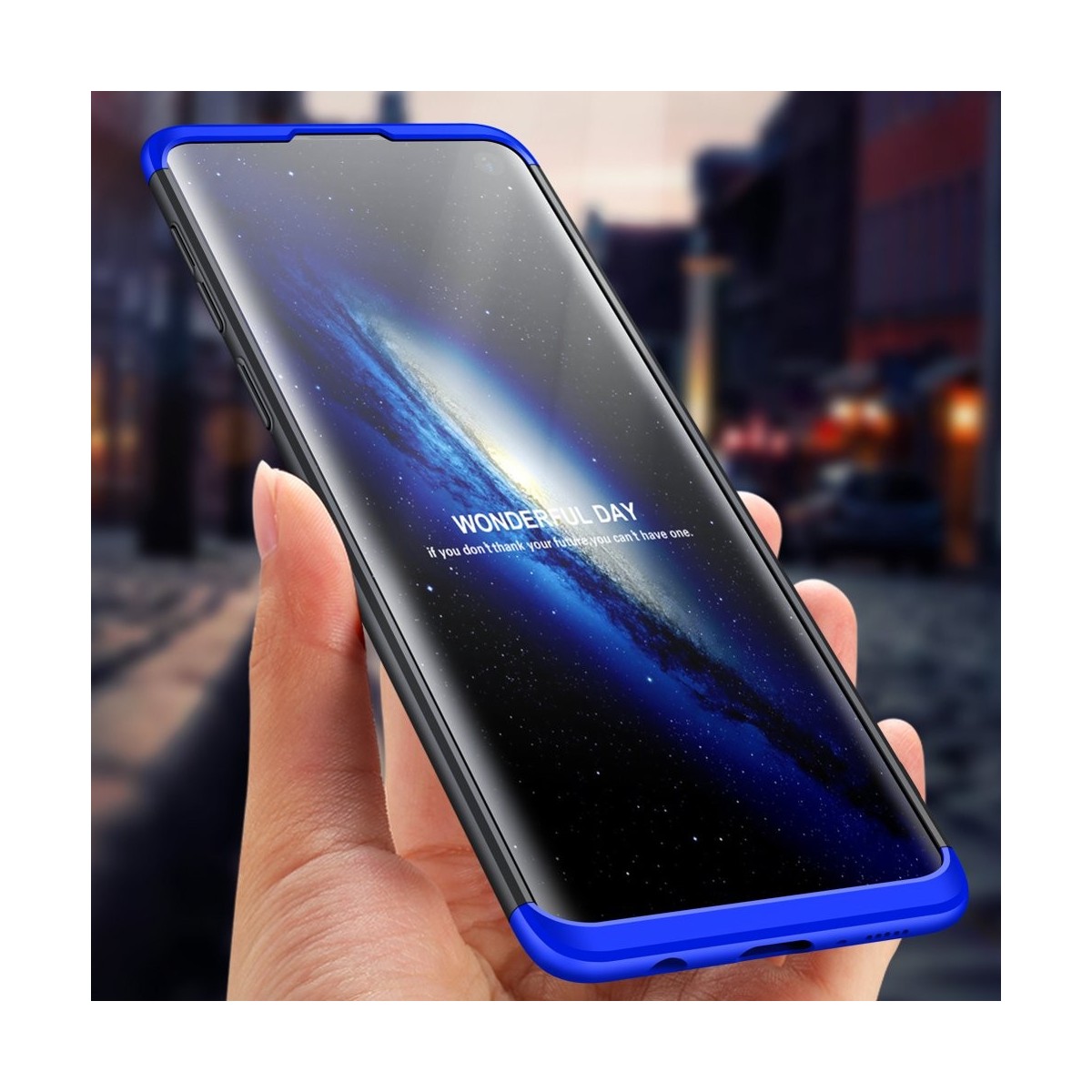 Funda Carcasa GKK 360 para Samsung Galaxy S10 Plus Color Negra / Azul