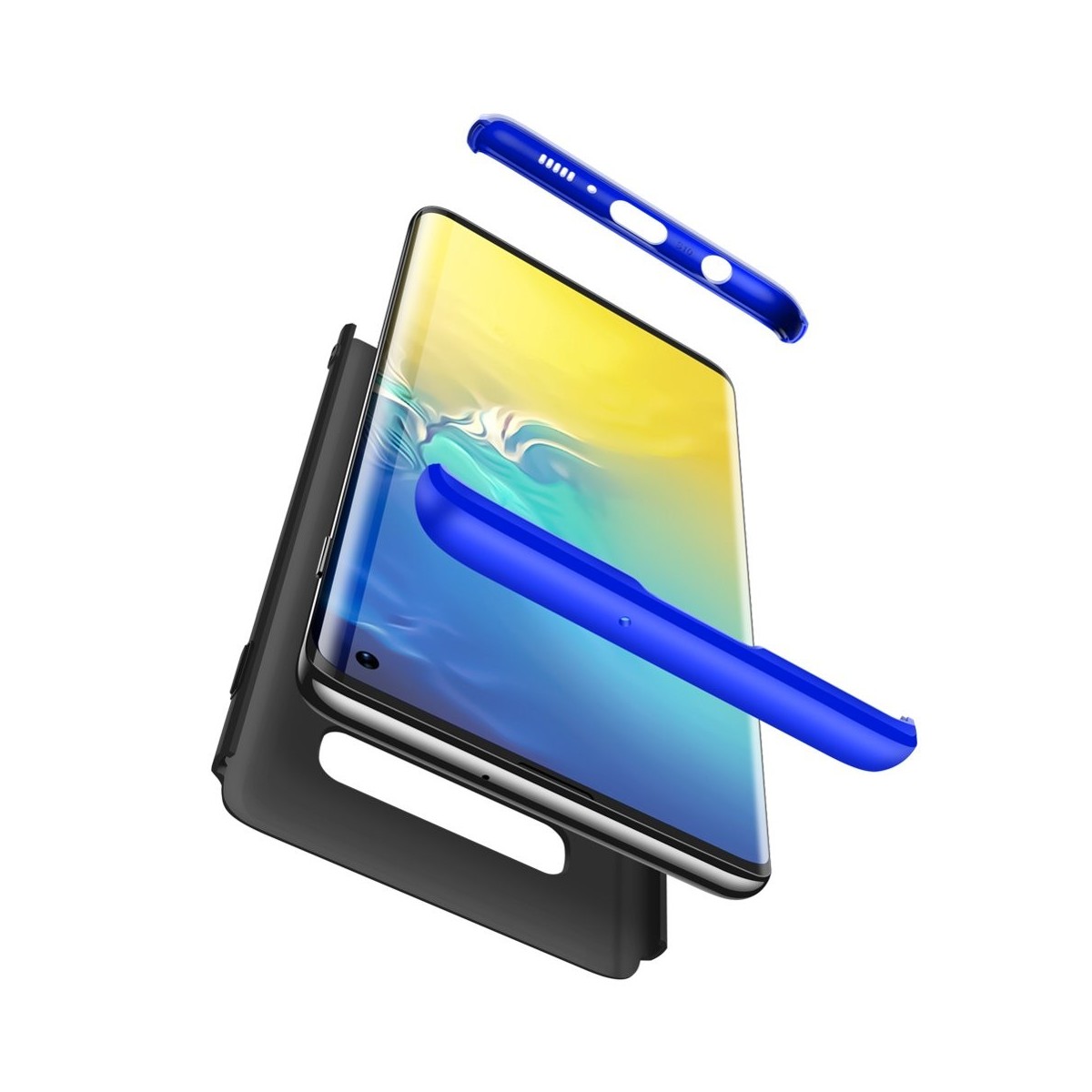 Funda Carcasa GKK 360 para Samsung Galaxy S10 Plus Color Negra / Azul