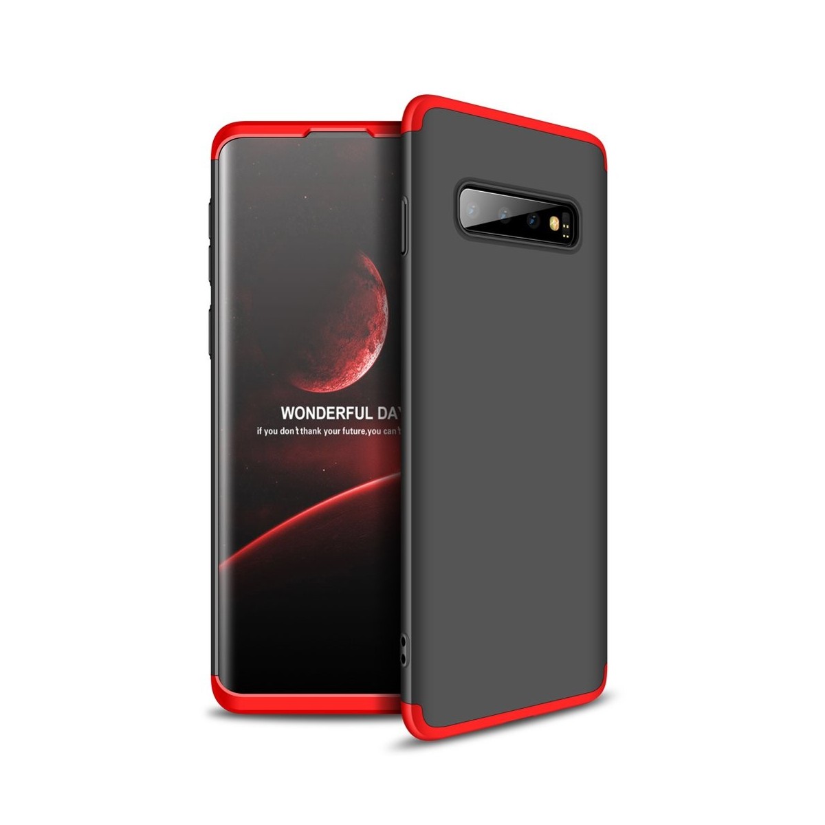 Funda Carcasa GKK 360 para Samsung Galaxy S10 Plus Color Negra / Roja