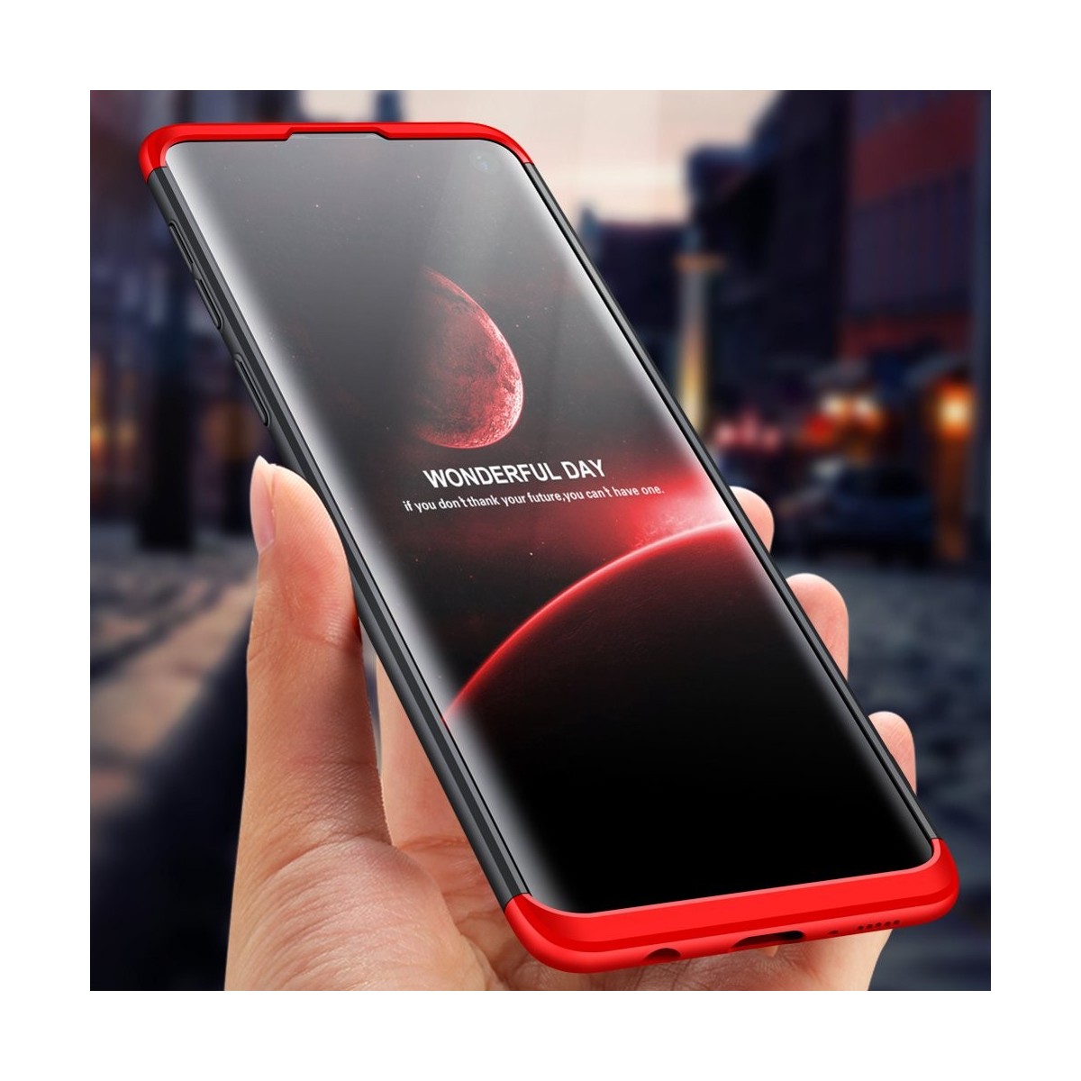 Funda Carcasa GKK 360 para Samsung Galaxy S10 Plus Color Negra / Roja