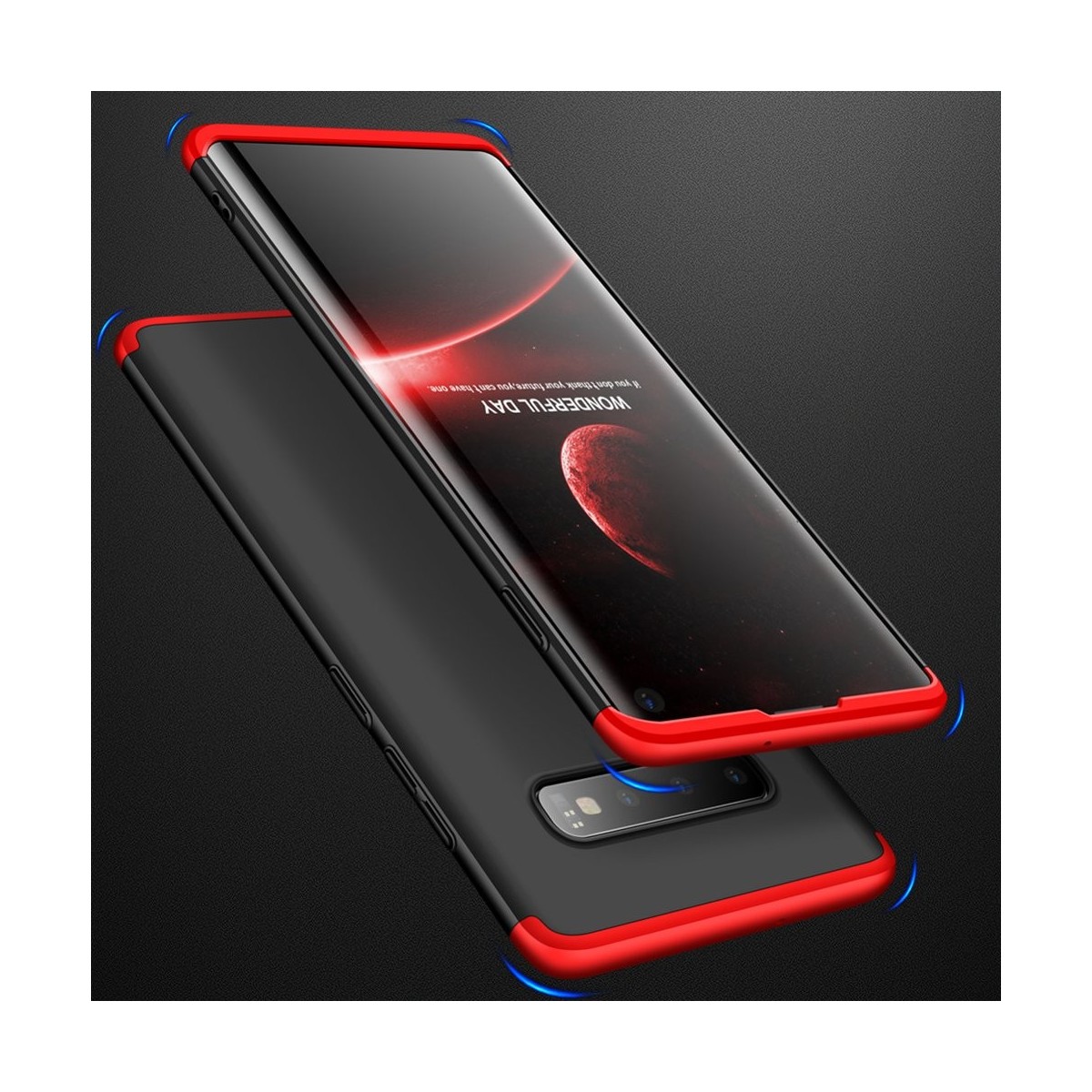 Funda Carcasa GKK 360 para Samsung Galaxy S10 Plus Color Negra / Roja