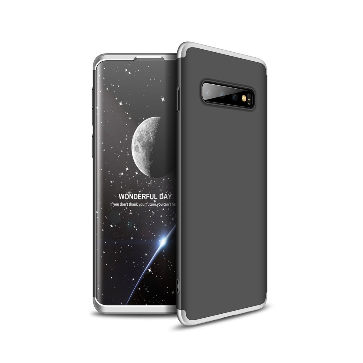 Funda Carcasa GKK 360 para Samsung Galaxy S10 Plus Color Negra / Plata