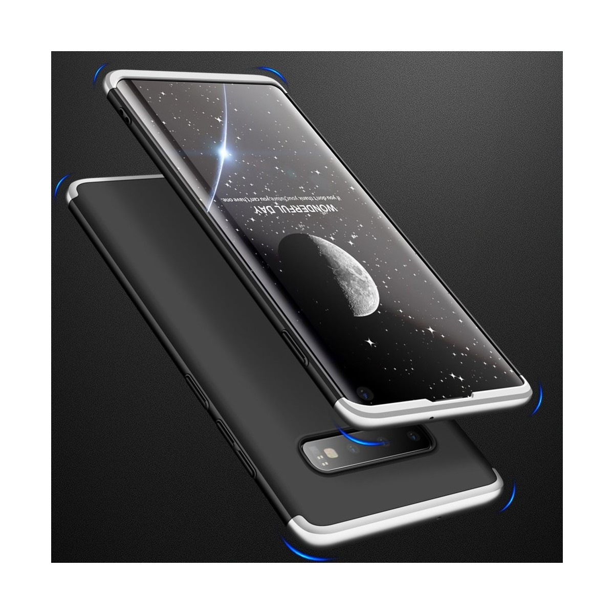 Funda Carcasa GKK 360 para Samsung Galaxy S10 Plus Color Negra / Plata