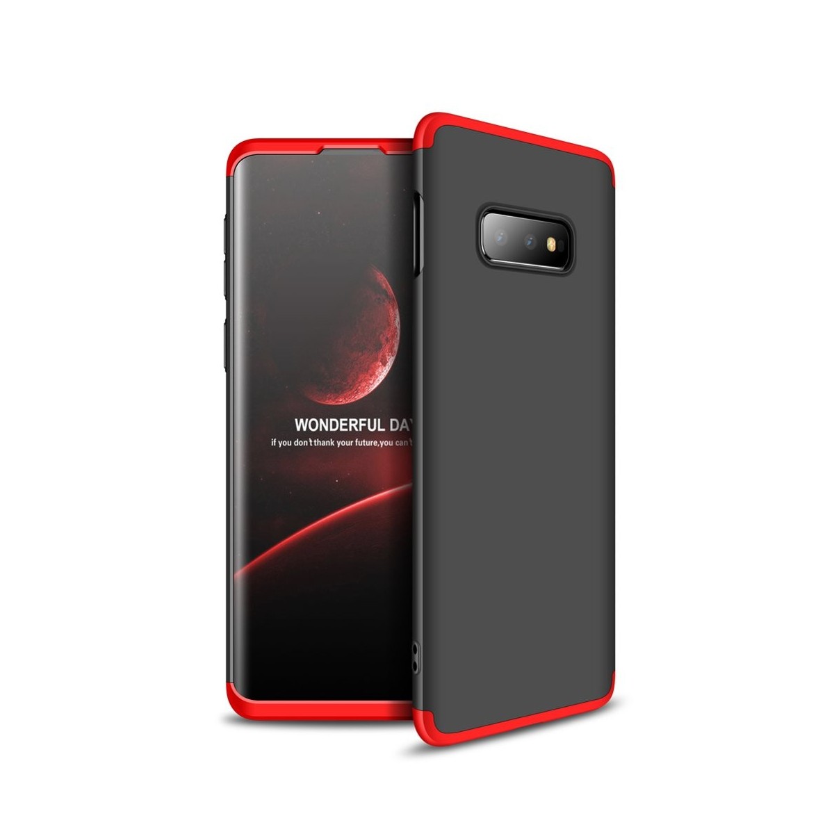Funda Carcasa GKK 360 para Samsung Galaxy S10e Color Negra / Roja
