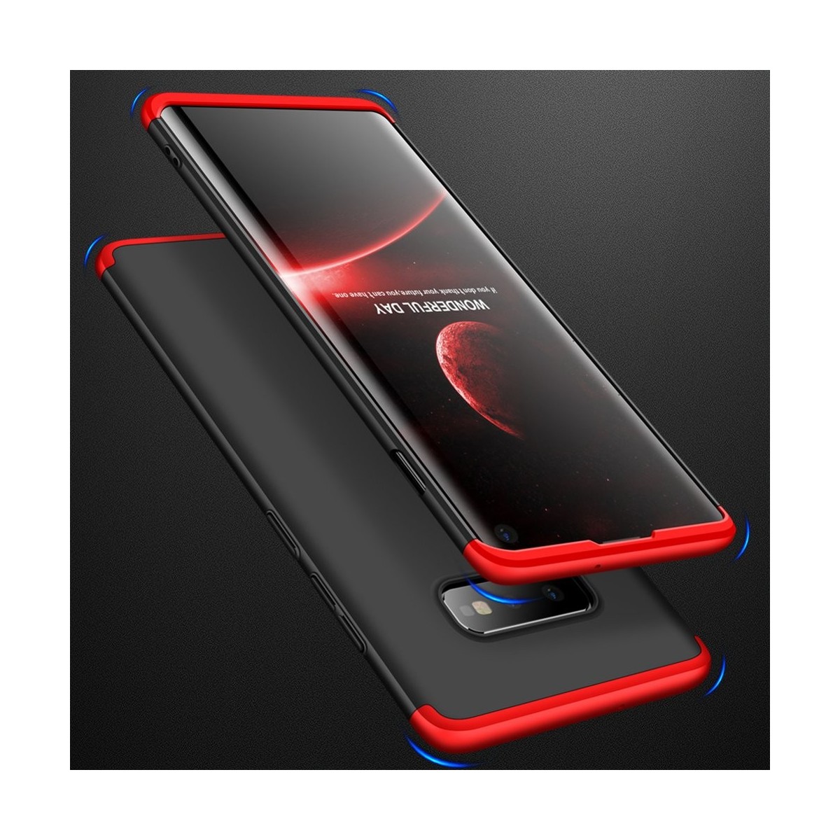 Funda Carcasa GKK 360 para Samsung Galaxy S10e Color Negra / Roja