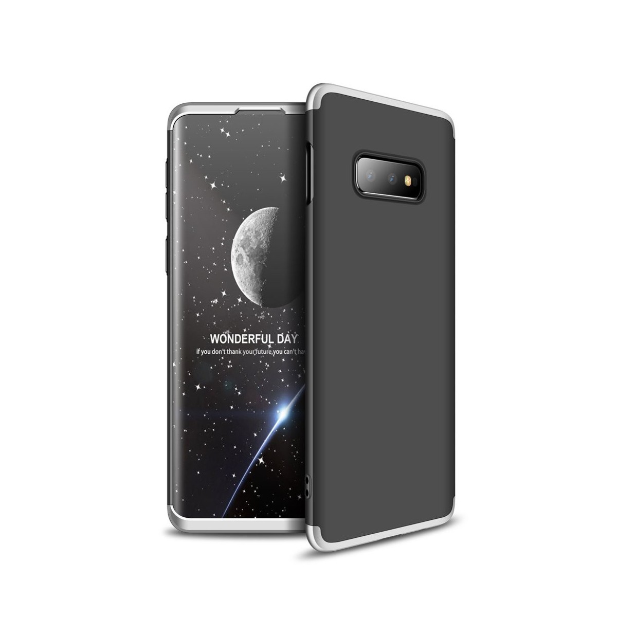 Funda Carcasa GKK 360 para Samsung Galaxy S10e Color Negra / Plata