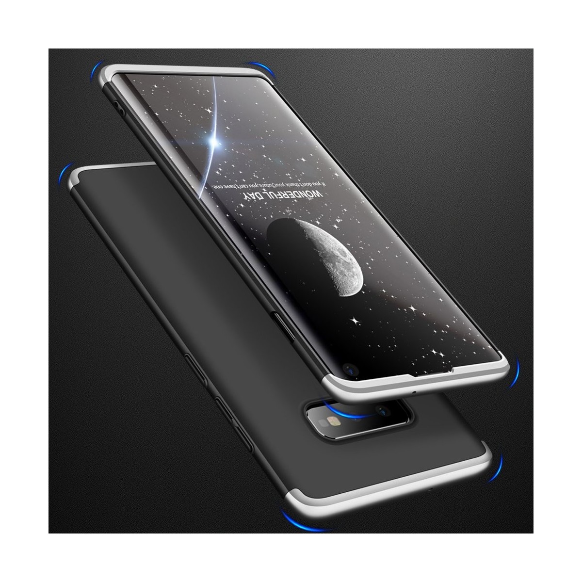Funda Carcasa GKK 360 para Samsung Galaxy S10e Color Negra / Plata