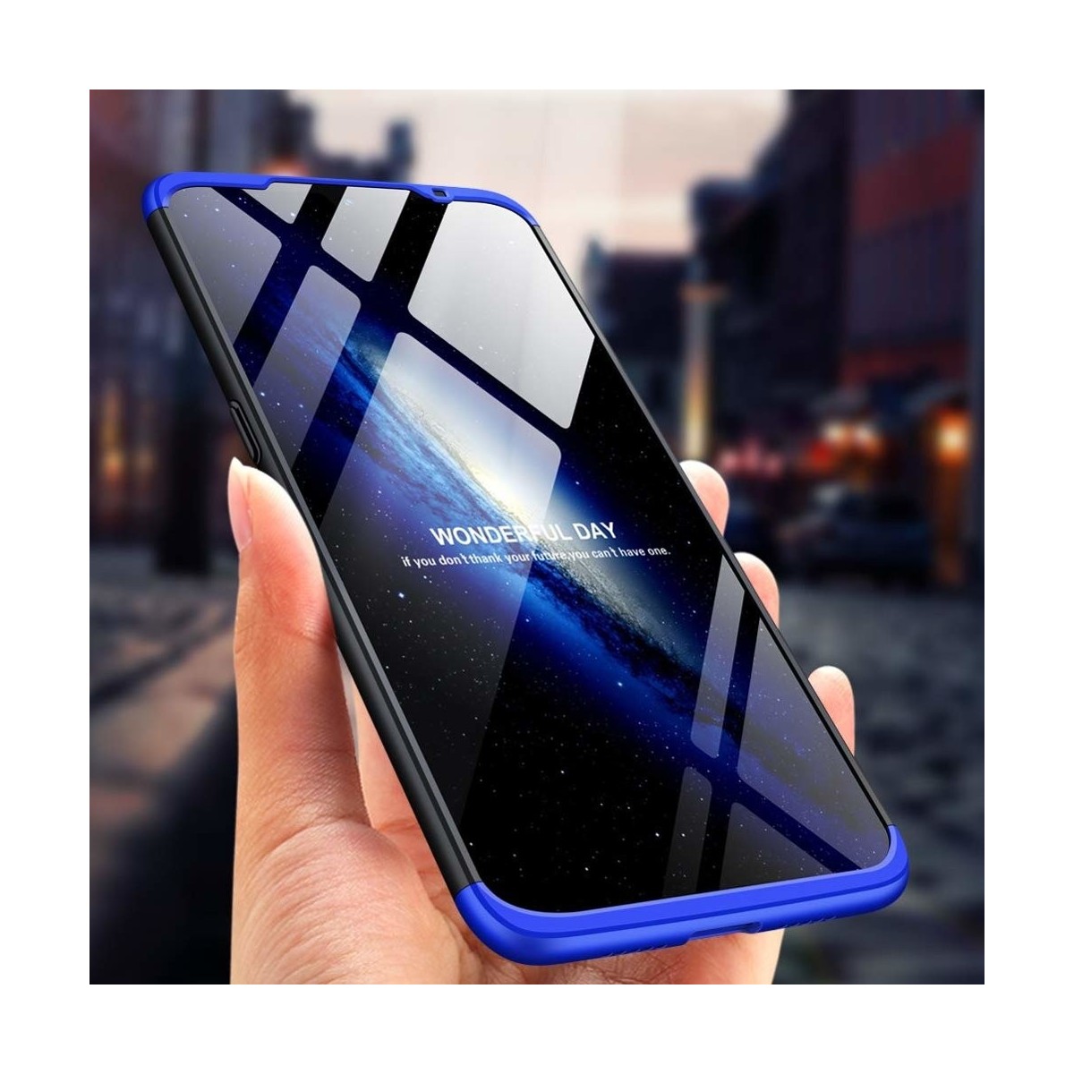 Funda Carcasa GKK 360 para Xiaomi Mi 9 Color Negra / Azul