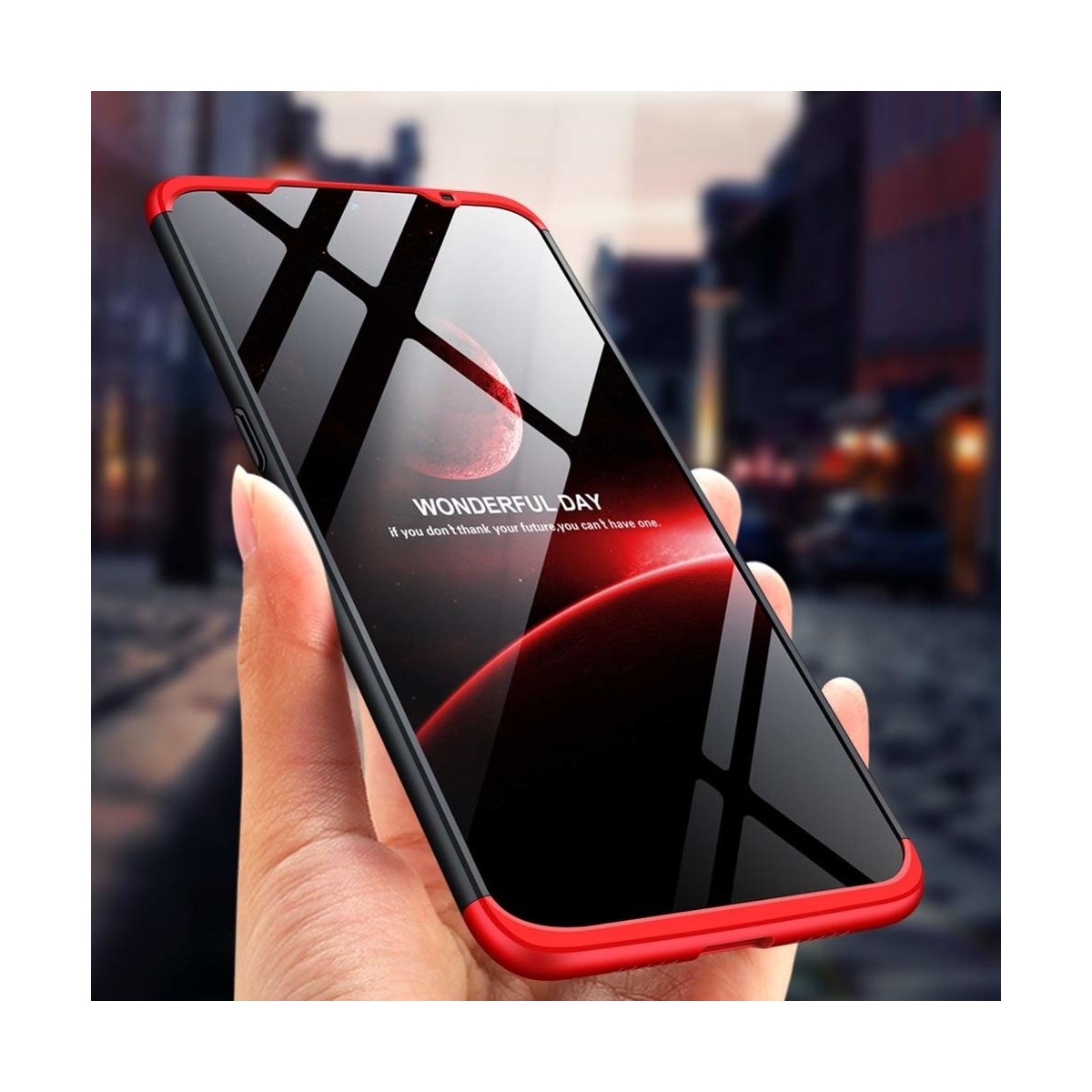 Funda Carcasa GKK 360 para Xiaomi Mi 9 Color Negra / Roja