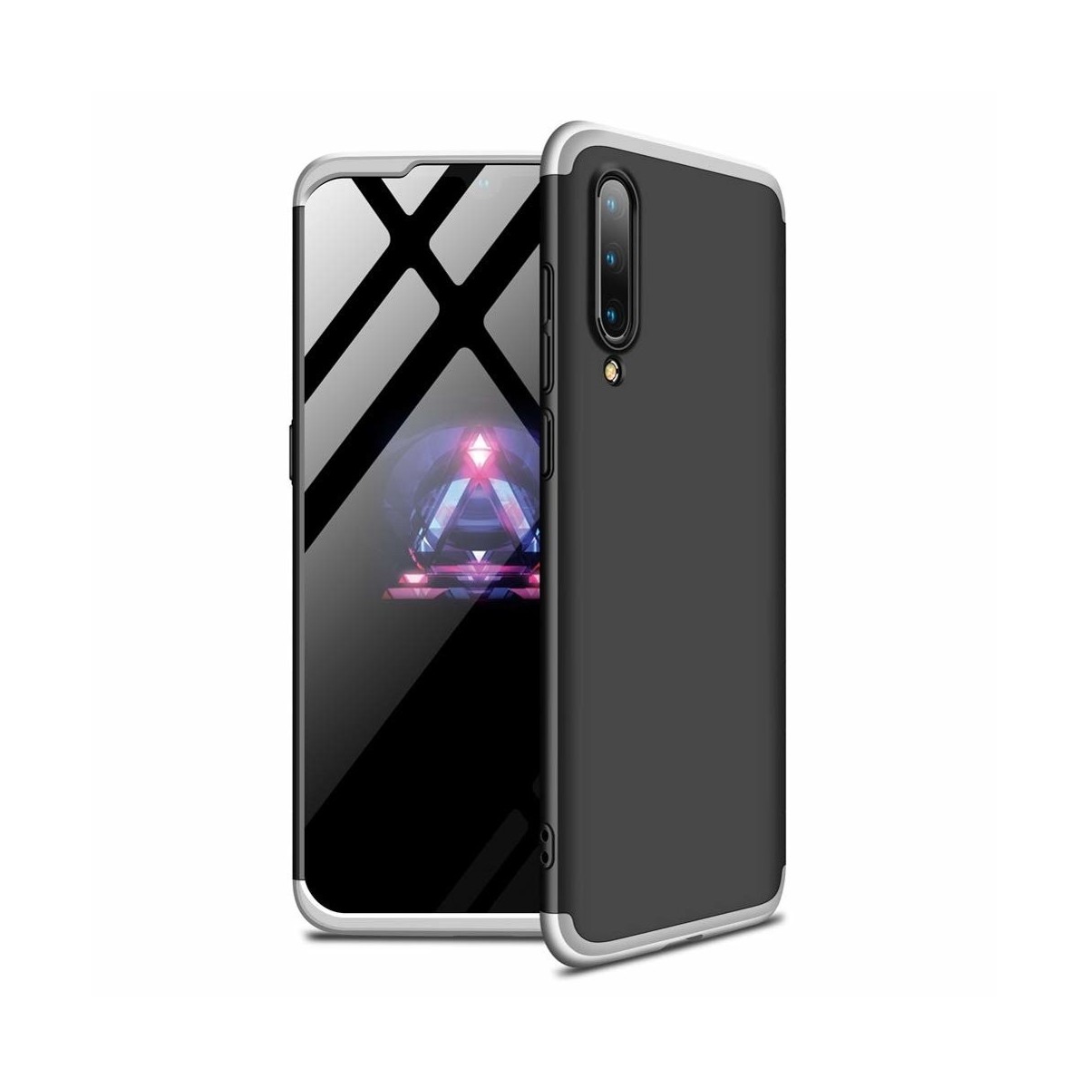 Funda Carcasa GKK 360 para Xiaomi Mi 9 Color Negra / Plata