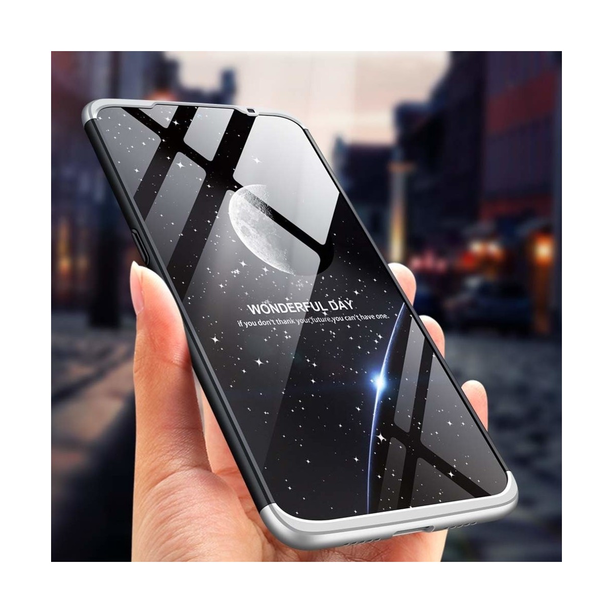 Funda Carcasa GKK 360 para Xiaomi Mi 9 Color Negra / Plata