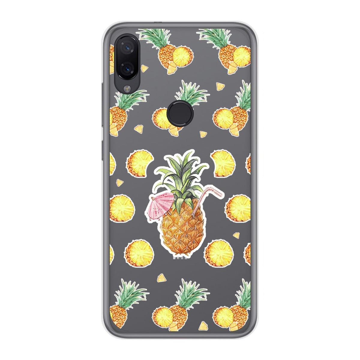 Funda Gel Transparente para Xiaomi Mi Play diseño Piña Dibujos