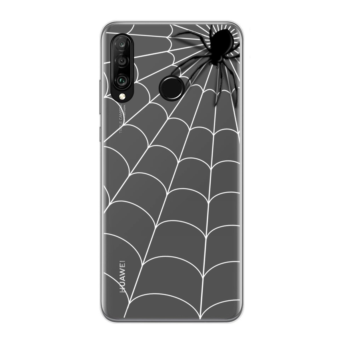 Funda Gel Transparente para Huawei P30 Lite diseño Araña Dibujos