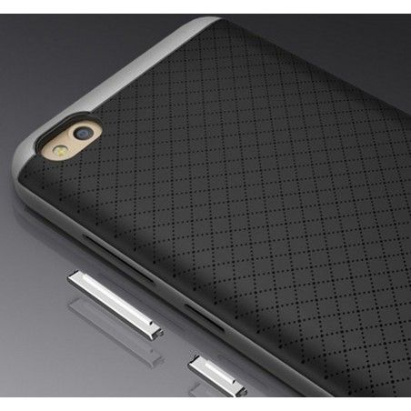 Funda Tipo Neo Hybrid (Pc+Tpu) Negra / Plata para Xiaomi Redmi 4A