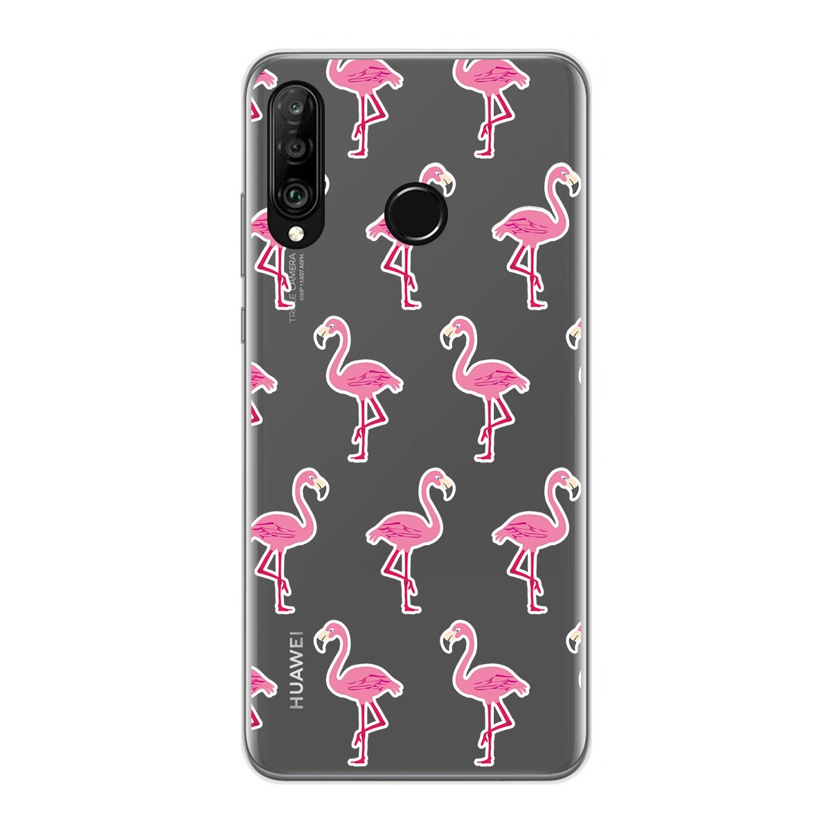 Funda Gel Transparente para Huawei P30 Lite diseño Flamenco Dibujos