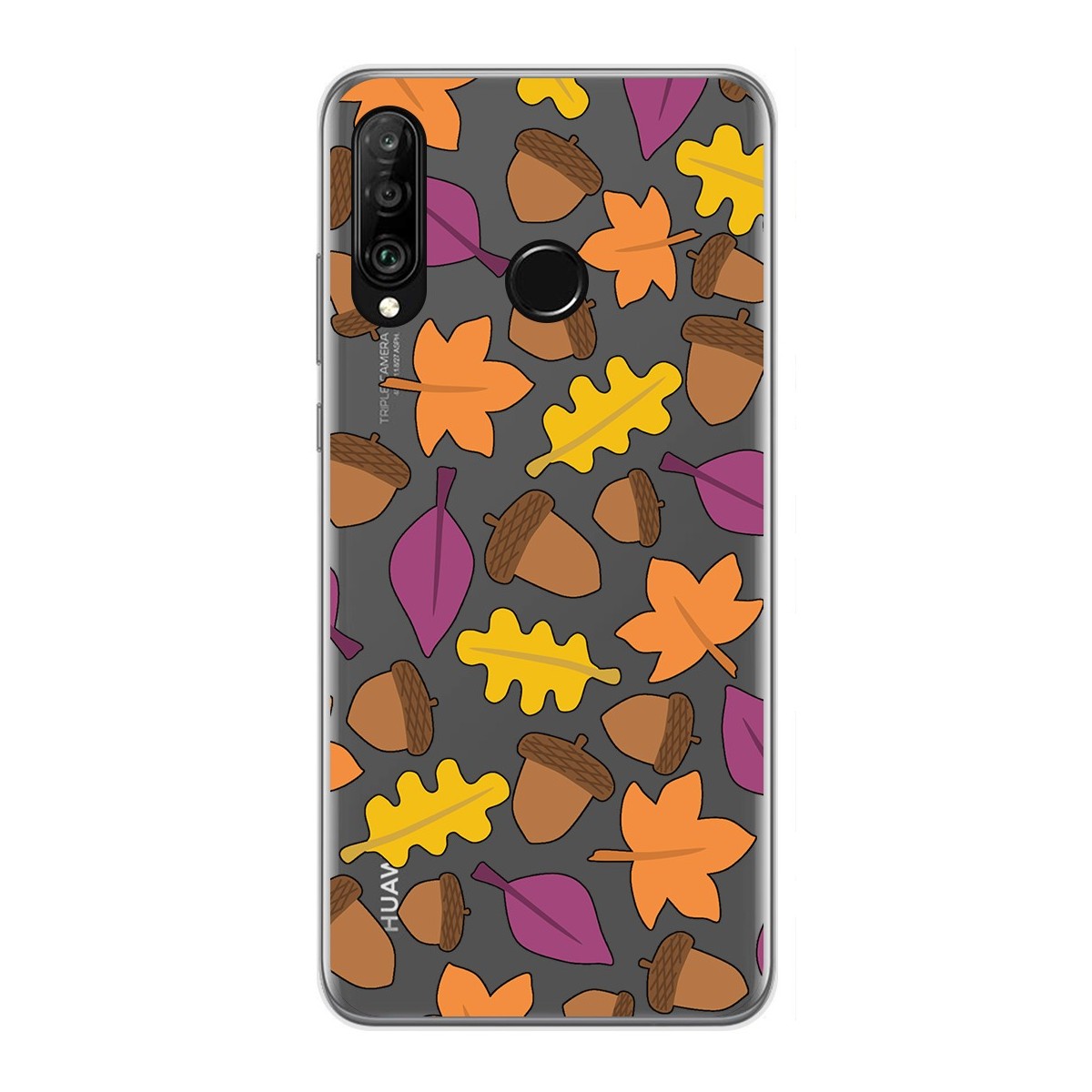 Funda Gel Transparente para Huawei P30 Lite diseño Otoño Dibujos