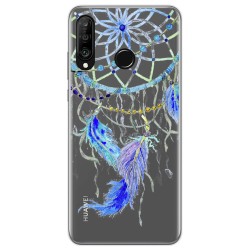 Funda Gel Transparente para Huawei P30 Lite diseño Plumas Dibujos