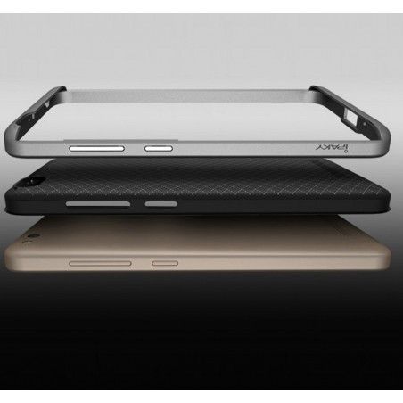 Funda Tipo Neo Hybrid (Pc+Tpu) Negra / Plata para Xiaomi Redmi 4A