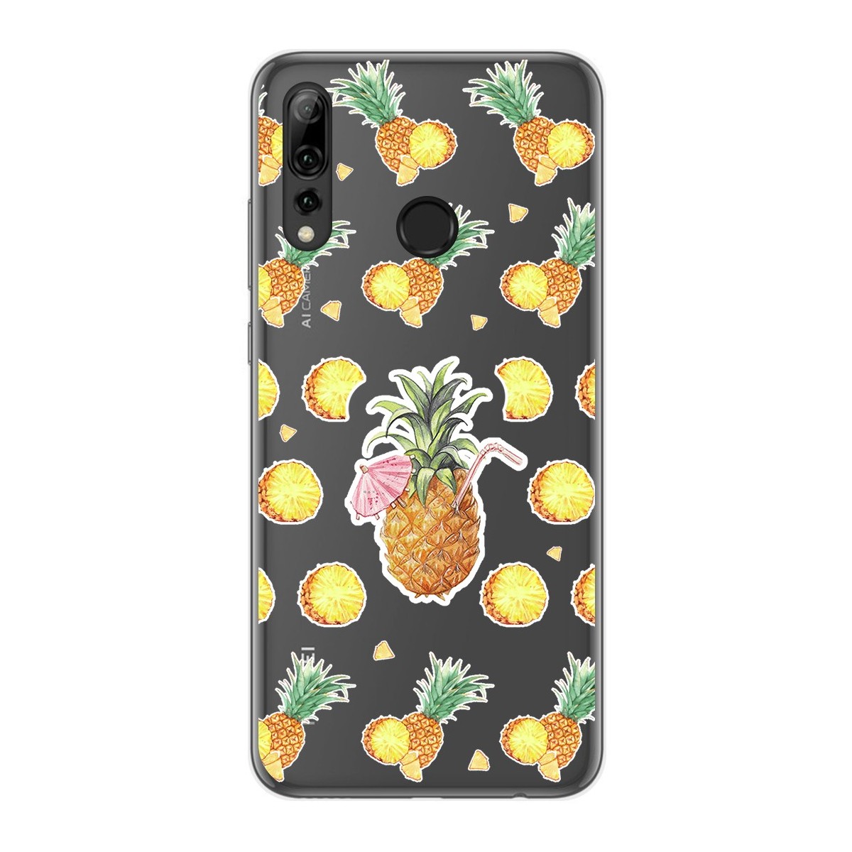 Funda Gel Transparente para Huawei P Smart Plus 2019 diseño Piña Dibujos