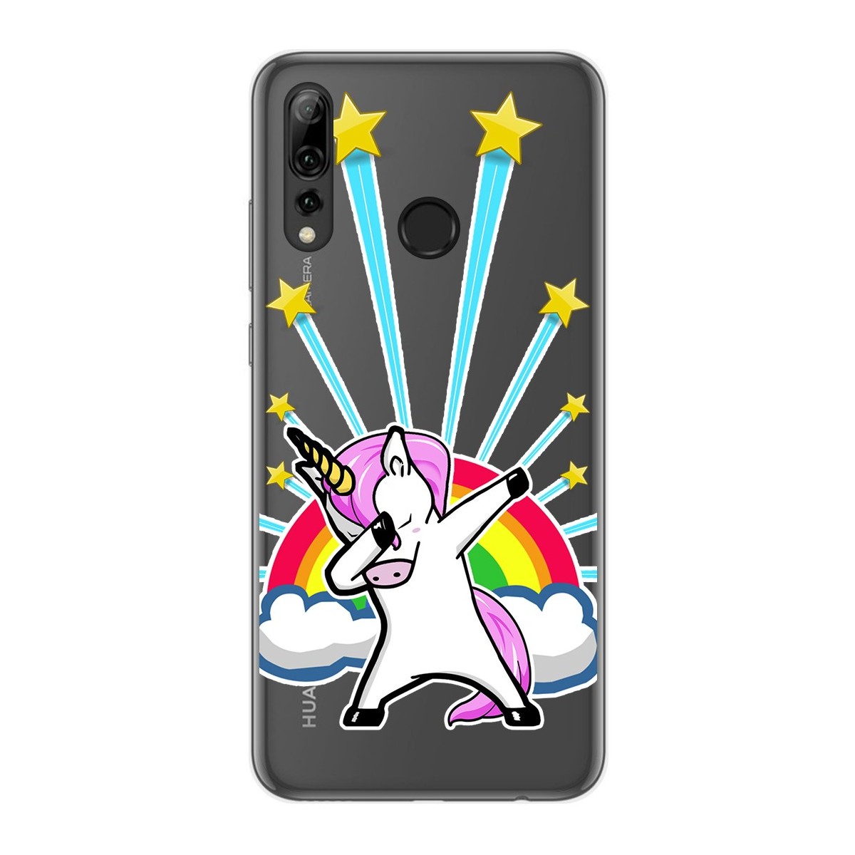 Funda Gel Transparente para Huawei P Smart Plus 2019 diseño Unicornio Dibujos