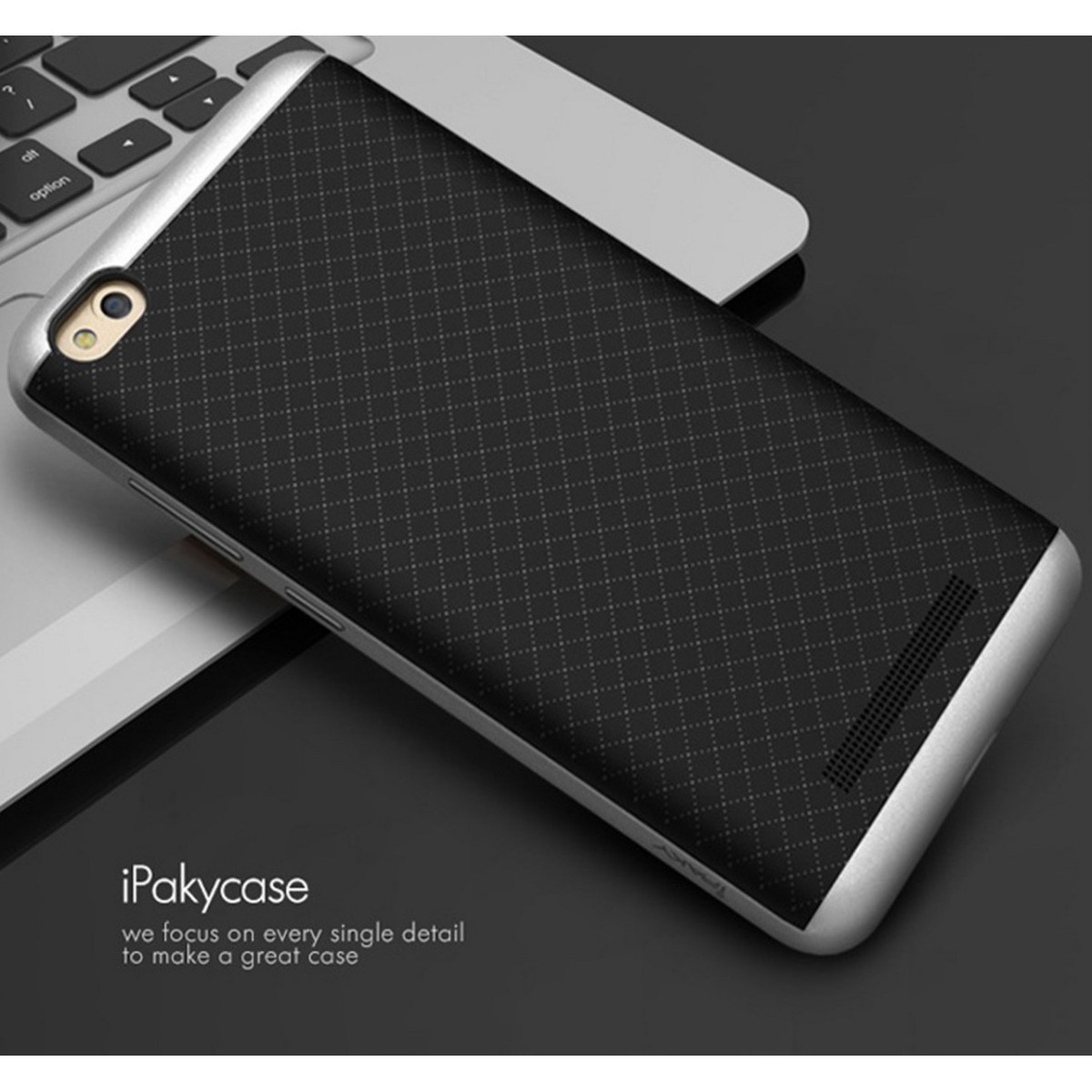 Funda Tipo Neo Hybrid (Pc+Tpu) Negra / Plata para Xiaomi Redmi 4A