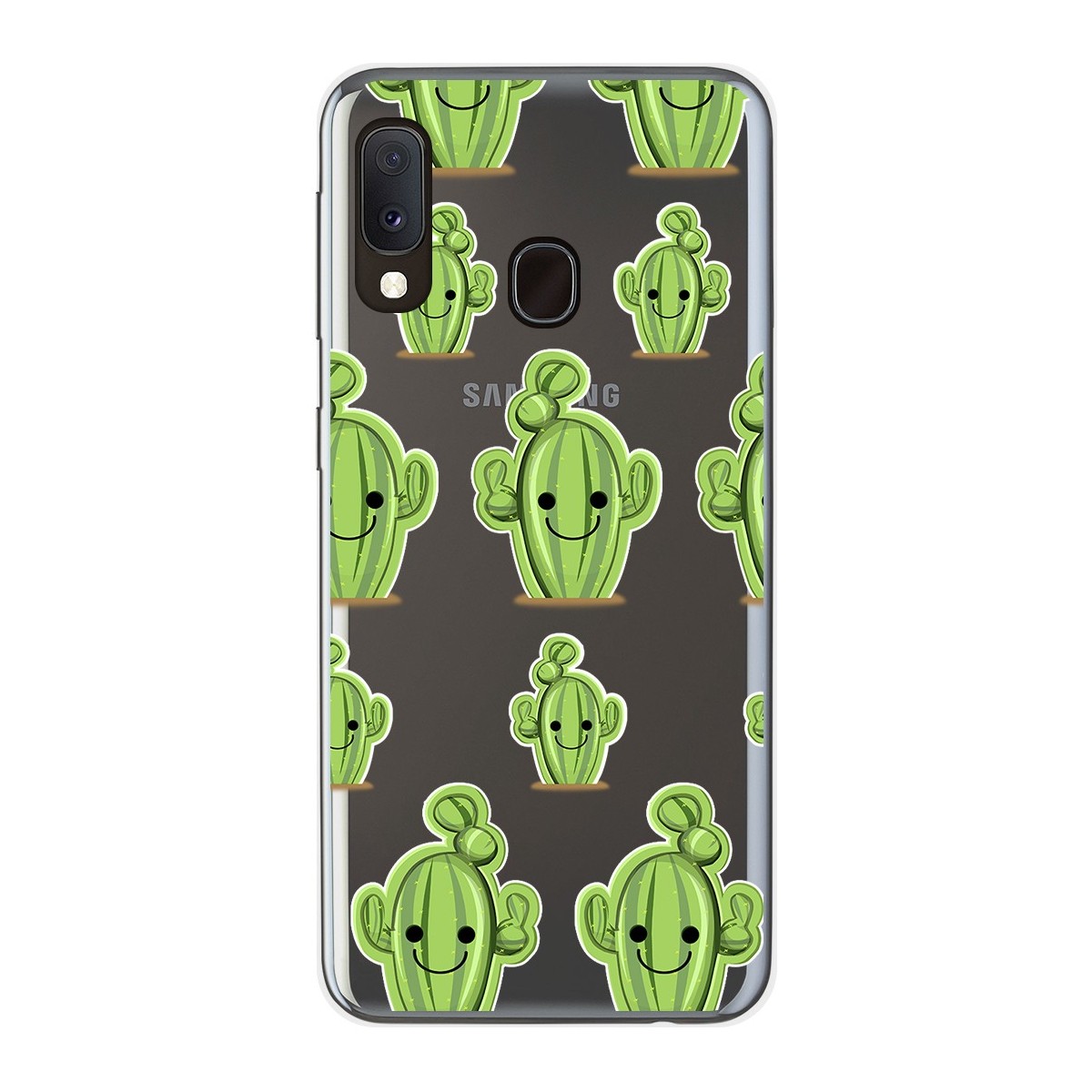 Funda Gel Transparente para Samsung Galaxy A20e 5.8 diseño Cactus Dibujos