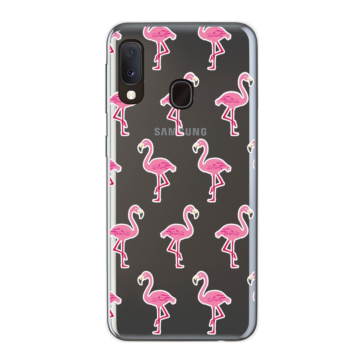 Funda Gel Transparente para Samsung Galaxy A20e 5.8 diseño Flamenco Dibujos