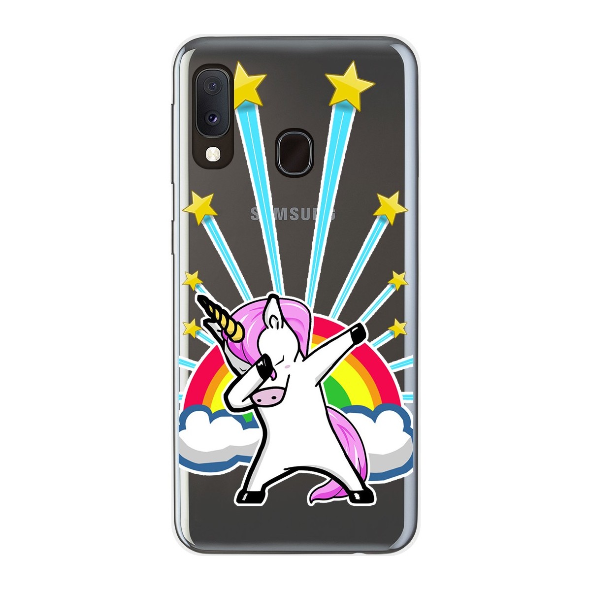 Funda Gel Transparente para Samsung Galaxy A20e 5.8 diseño Unicornio Dibujos
