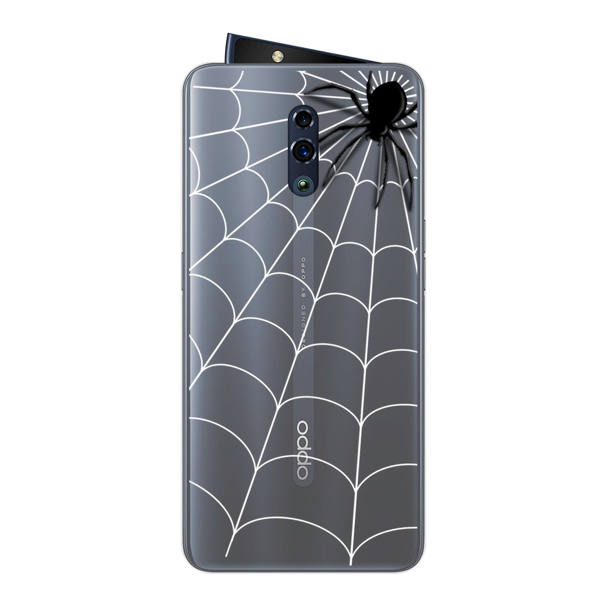 Funda Gel Transparente para Oppo Reno diseño Araña Dibujos