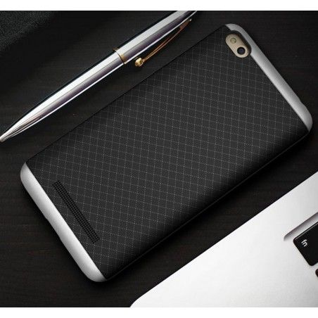 Funda Tipo Neo Hybrid (Pc+Tpu) Negra / Plata para Xiaomi Redmi 4A