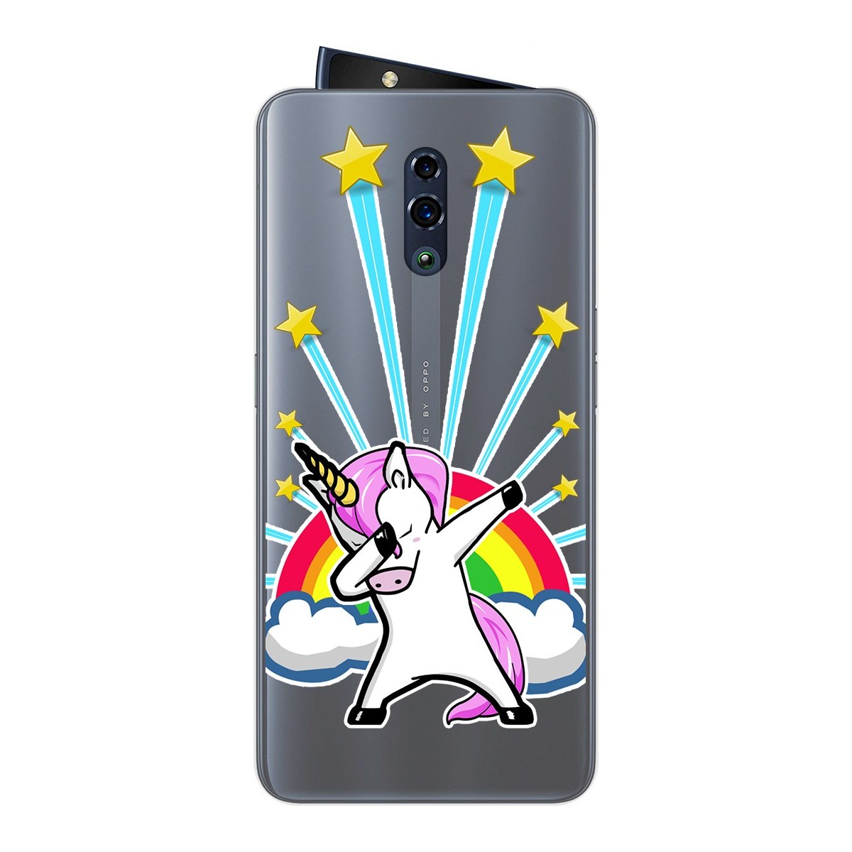 Funda Gel Transparente para Oppo Reno diseño Unicornio Dibujos