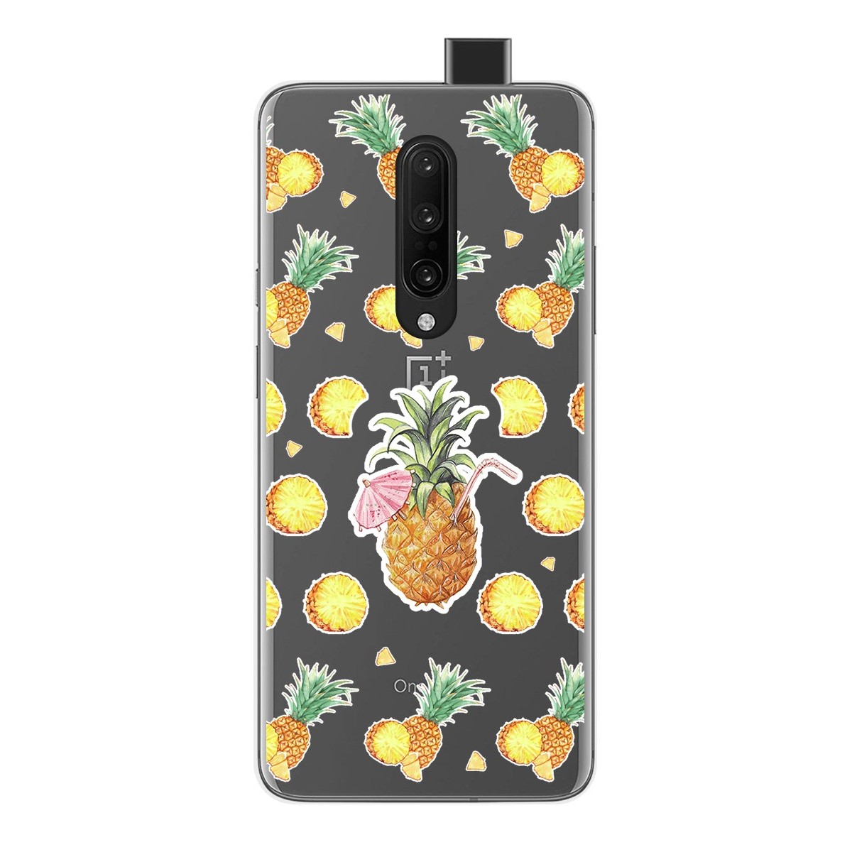 Funda Gel Transparente para Oneplus 7 Pro diseño Piña Dibujos