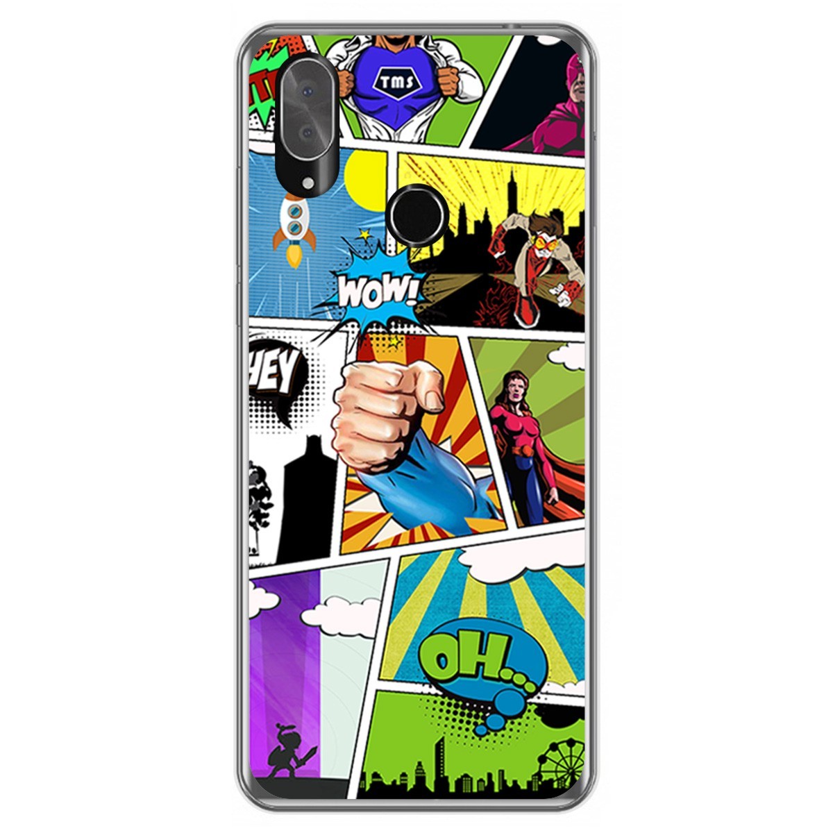 Funda Gel Tpu para Cubot X19 diseño Comic Dibujos