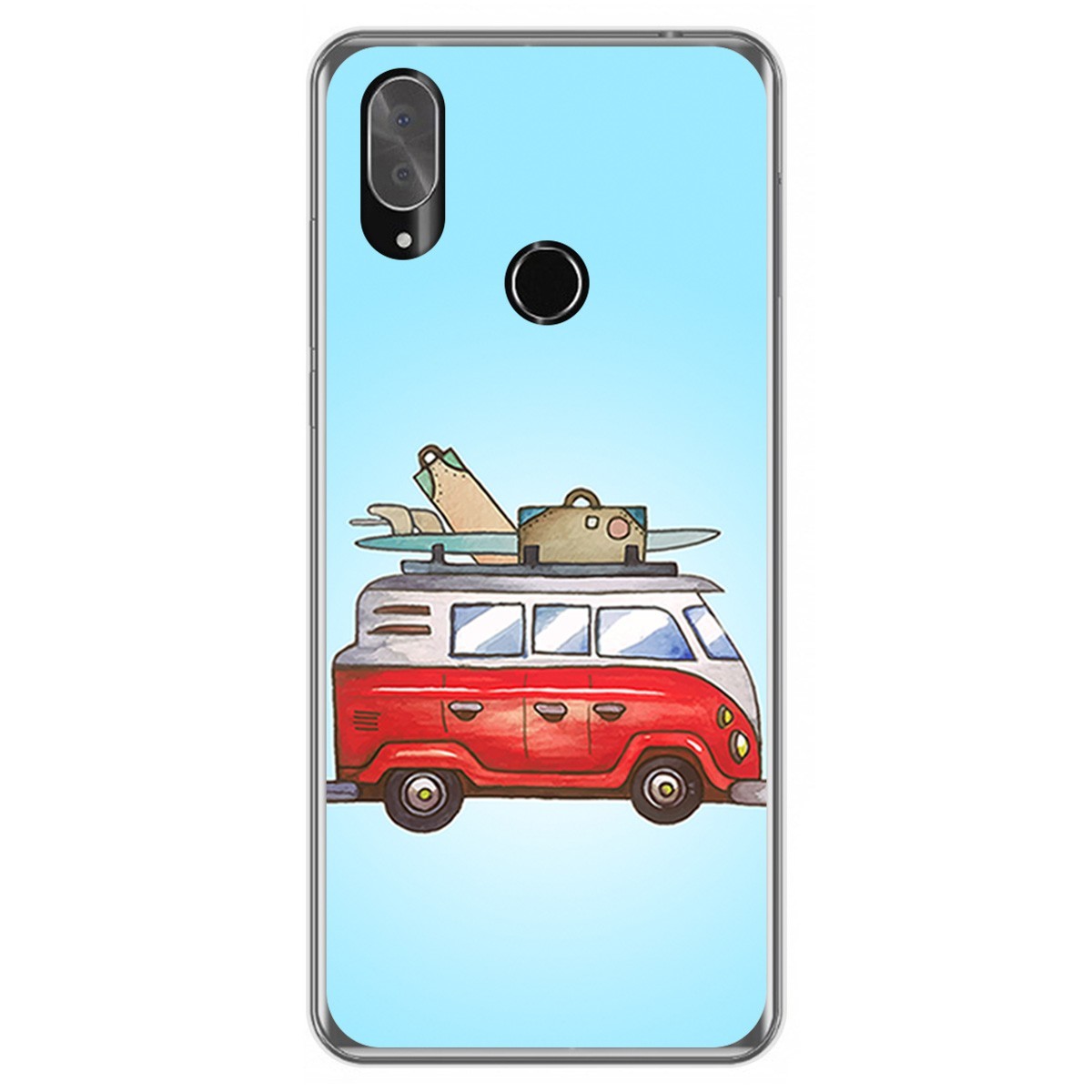 Funda Gel Tpu para Cubot X19 diseño Furgoneta Dibujos