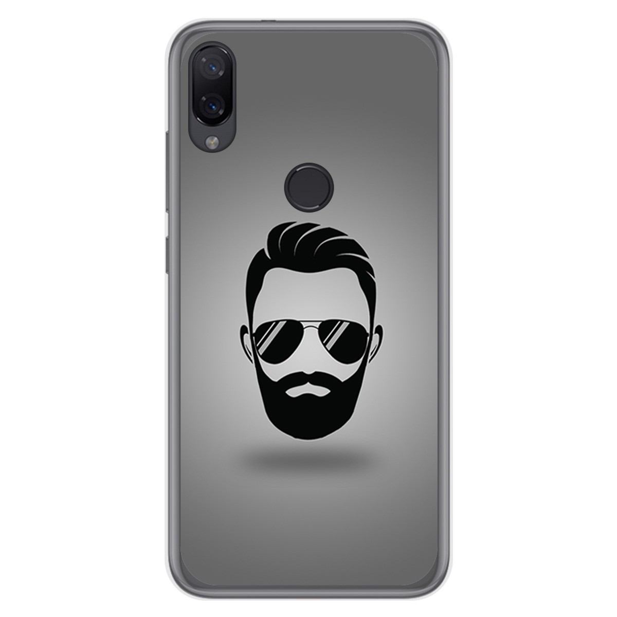 Funda Gel Tpu para Xiaomi Mi Play diseño Barba Dibujos